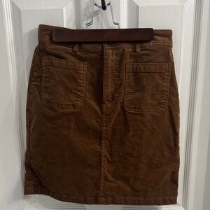 Brown Corduroy Skirt
